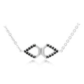 Black Spinel Silver Necklace