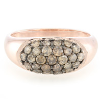 Chocolate Diamond Silver Ring