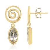 9K White Sapphire Gold Earrings (Adela Gold)