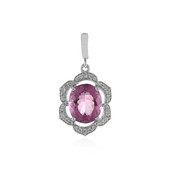 Mexican Pink Fluorite Silver Pendant