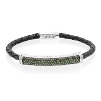 Green Diamond Silver Bracelet