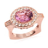 Pink Flouorite Silver Ring (Dallas Prince Designs)