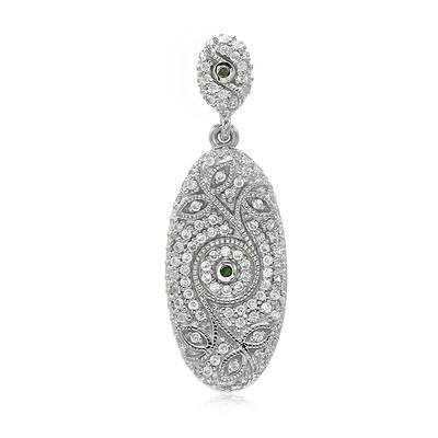 Forest Green Diamond Silver Pendant (Molloy)