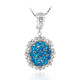 Neon Blue Apatite Silver Necklace (Dallas Prince Designs)
