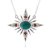 Tyrone Turquoise Silver Necklace (Granulieren)