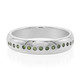 Emerald Green Diamond Silver Ring (Molloy)