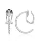 Zircon Silver ear clips