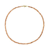 Brown Zircon Silver Necklace (Riya)