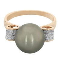 10K Tahitian Pearl Gold Ring