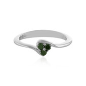 I4 Green Diamond Silver Ring