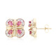 10K Unheated Padparadscha Sapphire Gold Earrings (Molloy)