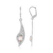 Rose Quartz Silver Earrings