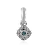 I2 Blue Diamond Silver Pendant