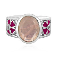 Sawar Rose Quartz Silver Ring