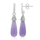 Lavender Jadeite Silver Earrings