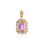 18K Pink Sapphire Gold Pendant