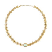 9K AAA Welo Opal Gold Necklace (Ornaments by de Melo)