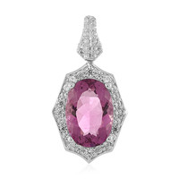Mexican Pink Fluorite Silver Pendant