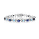 Blue Star Sapphire Silver Bracelet