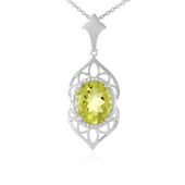 Lemon Quartz Silver Necklace