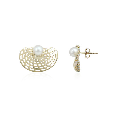 9K Freshwater pearl Gold Earrings (Ornaments by de Melo)