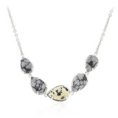 Dalmatian Jasper Silver Necklace