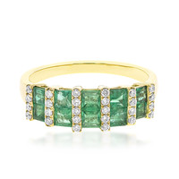 14K AAA Zambian Emerald Gold Ring (CIRARI)