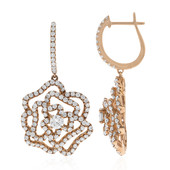 18K SI1 (H) Diamond Gold Earrings