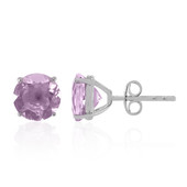 Purple Fluorite Silver Earrings