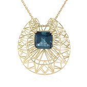 9K London Blue Topaz Gold Necklace (Ornaments by de Melo)