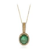 18K AAA Zambian Emerald Gold Necklace (CIRARI)