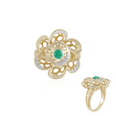 9K Brazilian Emerald Gold Ring (Ornaments by de Melo)