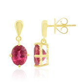 9K Californian Pink Tourmaline Gold Earrings