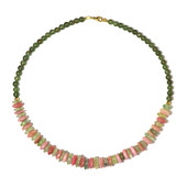 Pink Ethiopian Opal Silver Necklace (Riya)