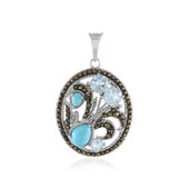 Sleeping Beauty Turquoise Silver Pendant