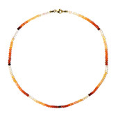 Mexican Fire Opal Silver Necklace