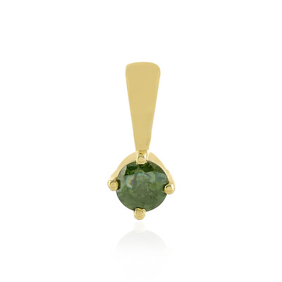 9K Green Diamond Gold Pendant