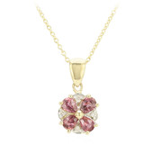 10K Unheated Padparadscha Sapphire Gold Necklace