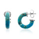 Turquoise Mosaic Silver Earrings (Dallas Prince Designs)