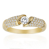 9K White Sapphire Gold Ring (Adela Gold)