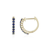 9K Blue Sapphire Gold Earrings