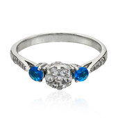 Neon Blue Apatite Silver Ring (Cavill)