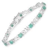 Brazilian Emerald Silver Bracelet