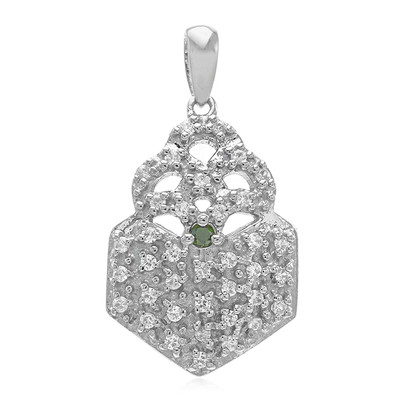 Forest Green Diamond Silver Pendant (Molloy)