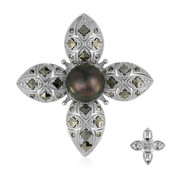 Tahitian Pearl Silver Brooch