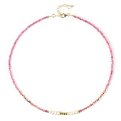 Nigerian Pink Tourmaline Silver Necklace