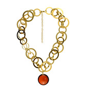 Baltic Amber Stainless Steel Necklace (dagen)
