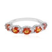 Padparadscha Sapphire Silver Ring
