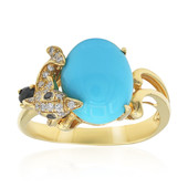 18K Sleeping Beauty Turquoise Gold Ring