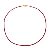 Noble Red Spinel Silver Necklace